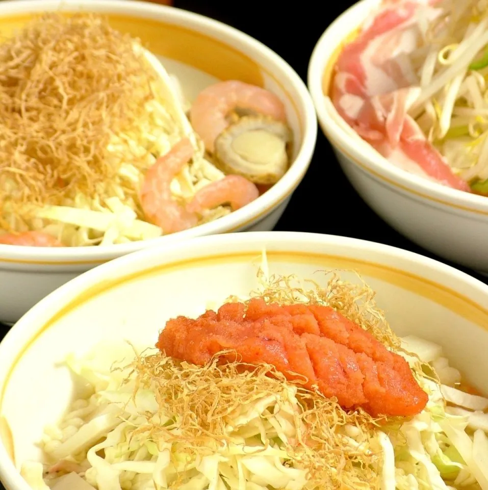 名物のめんたい餅もんじゃ焼