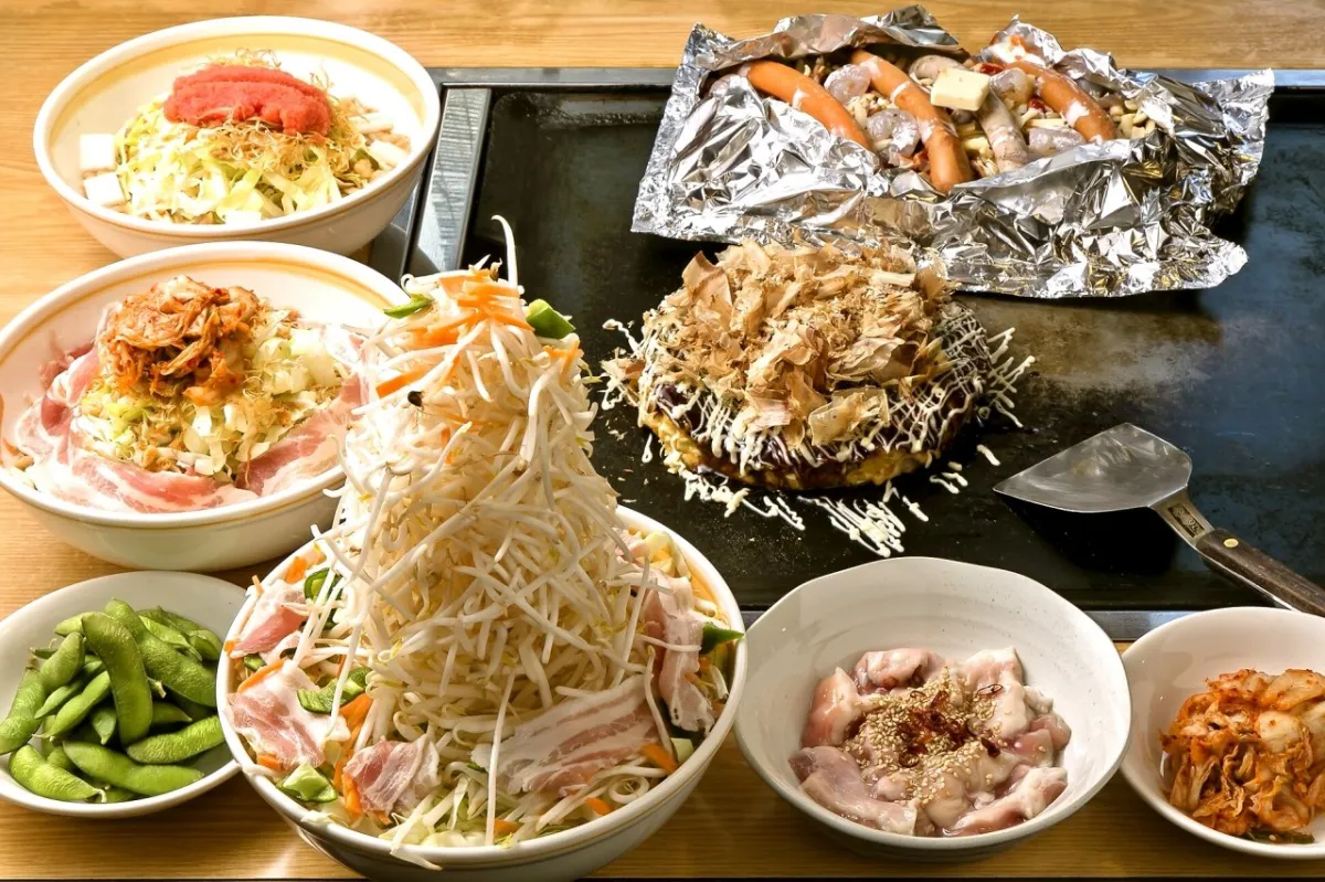 各種宴会に◎ ☆選べるもんじゃコース☆８品２時間飲み放題付 4,500円♪